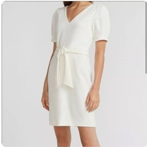 NWT Express off white/beige gorgeous sophisticated dress! Size Medium